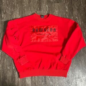RAWGEAR Los Angeles Crewneck Sweatshirt Red Streetwear‎ Fashion Mens Large
